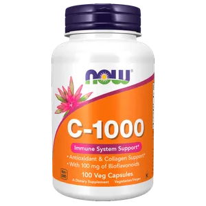 Vitamina C Now Foods 100 Cápsulas Vegetales 1000mg